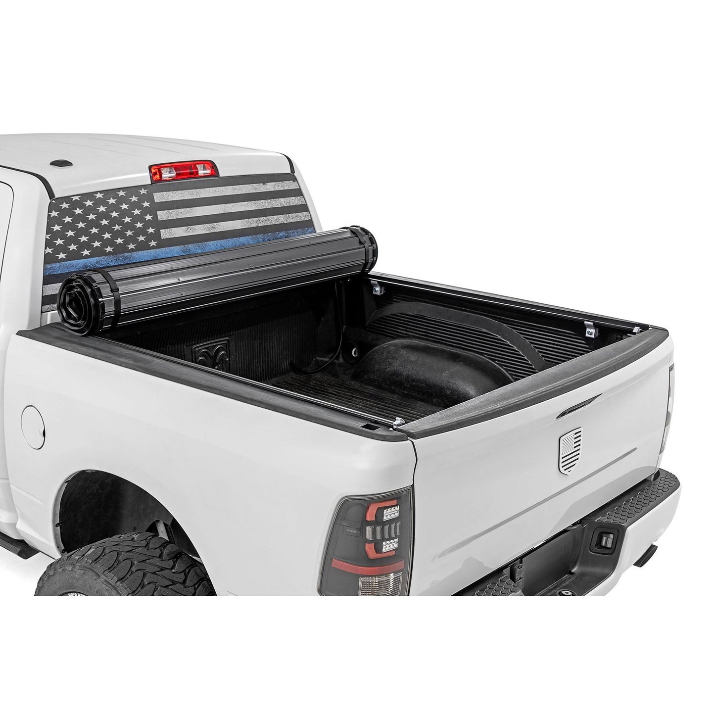 ROUGH COUNTRY Hard Roll Up Bed Cover | 5'7" Bed | Ram 1500 (09-18)/2500 (09-26)  | 50319550