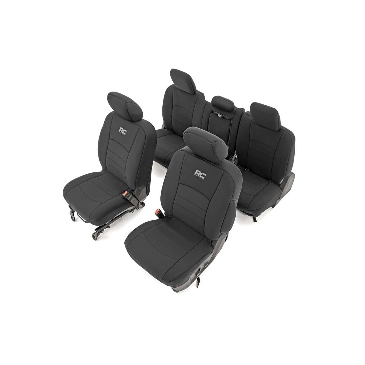 ROUGH COUNTRY Seat Covers |Bucket Seats | FR & RR | Ram 1500 2WD/4WD (2019-2025) | 91041