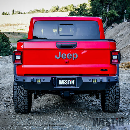 Westin WJ2 Rear Bumper w/Sensor 2020-2024 Jeep Gladiator w/Sensors