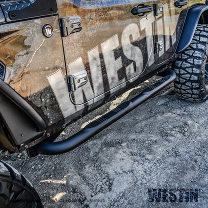 Westin E-Series 3 Nerf Steps 2018-2024 Jeep Wrangler JL 4dr