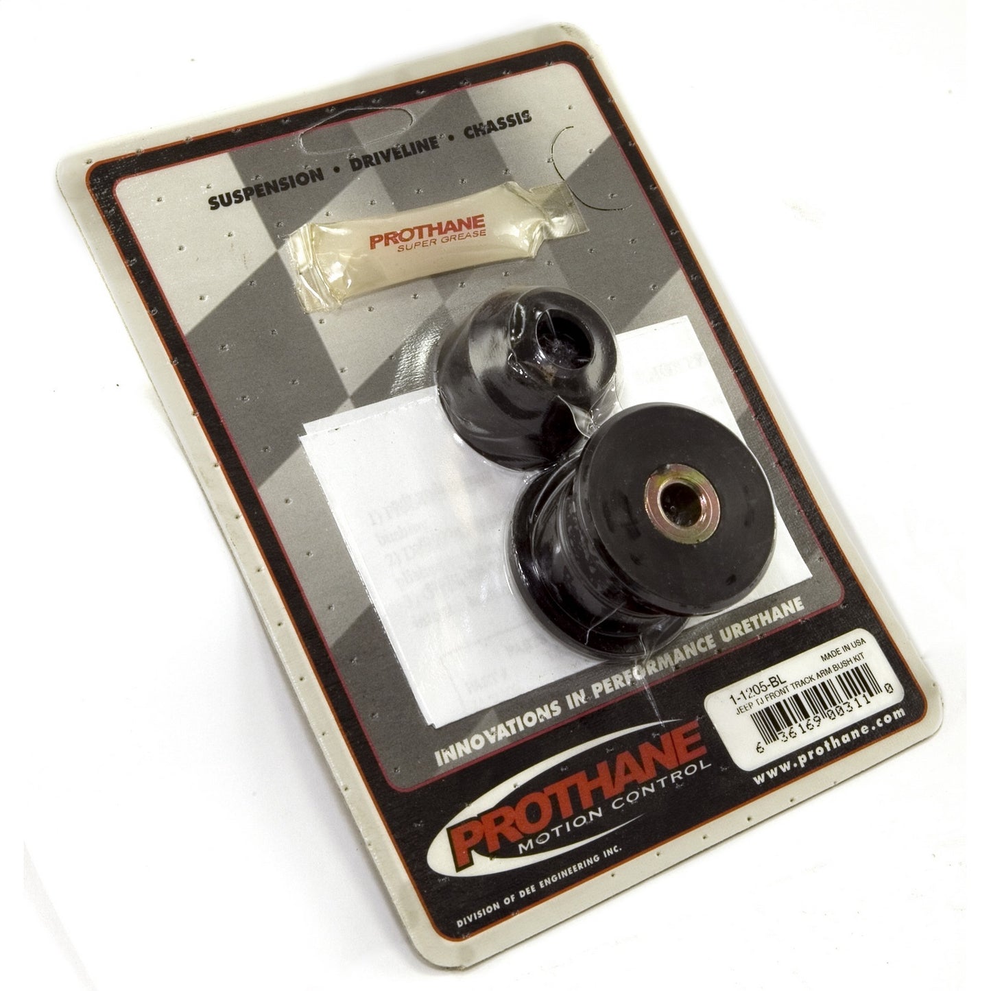 RUGGED RIDGE | 1-1205BL | Track Bar Bushings, Black, Front, 97-06 Jeep Wrangler
