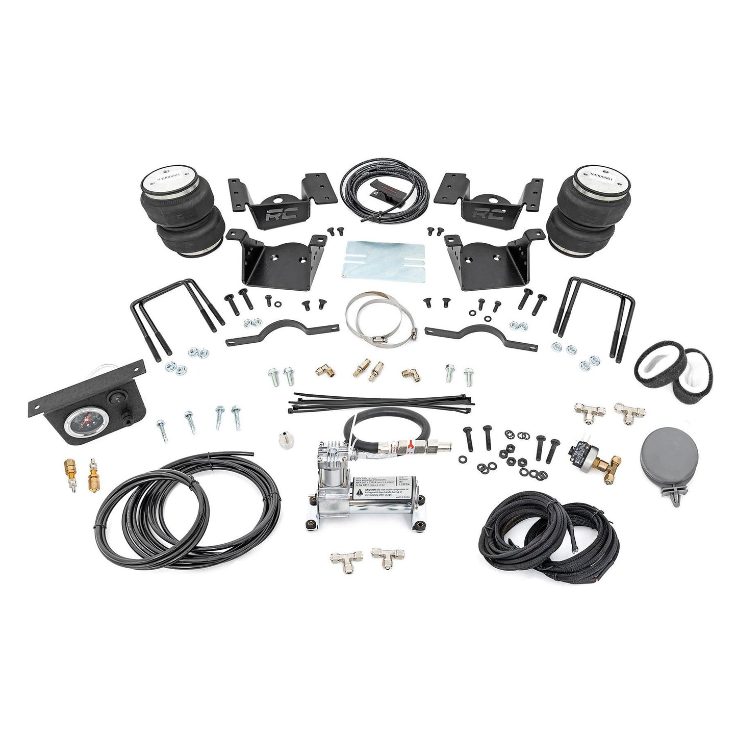 ROUGH COUNTRY Air Spring Kit w/compressor | 0-7.5" Lift | Chevy/GMC 2500HD/3500HD (11-19) | 10007C