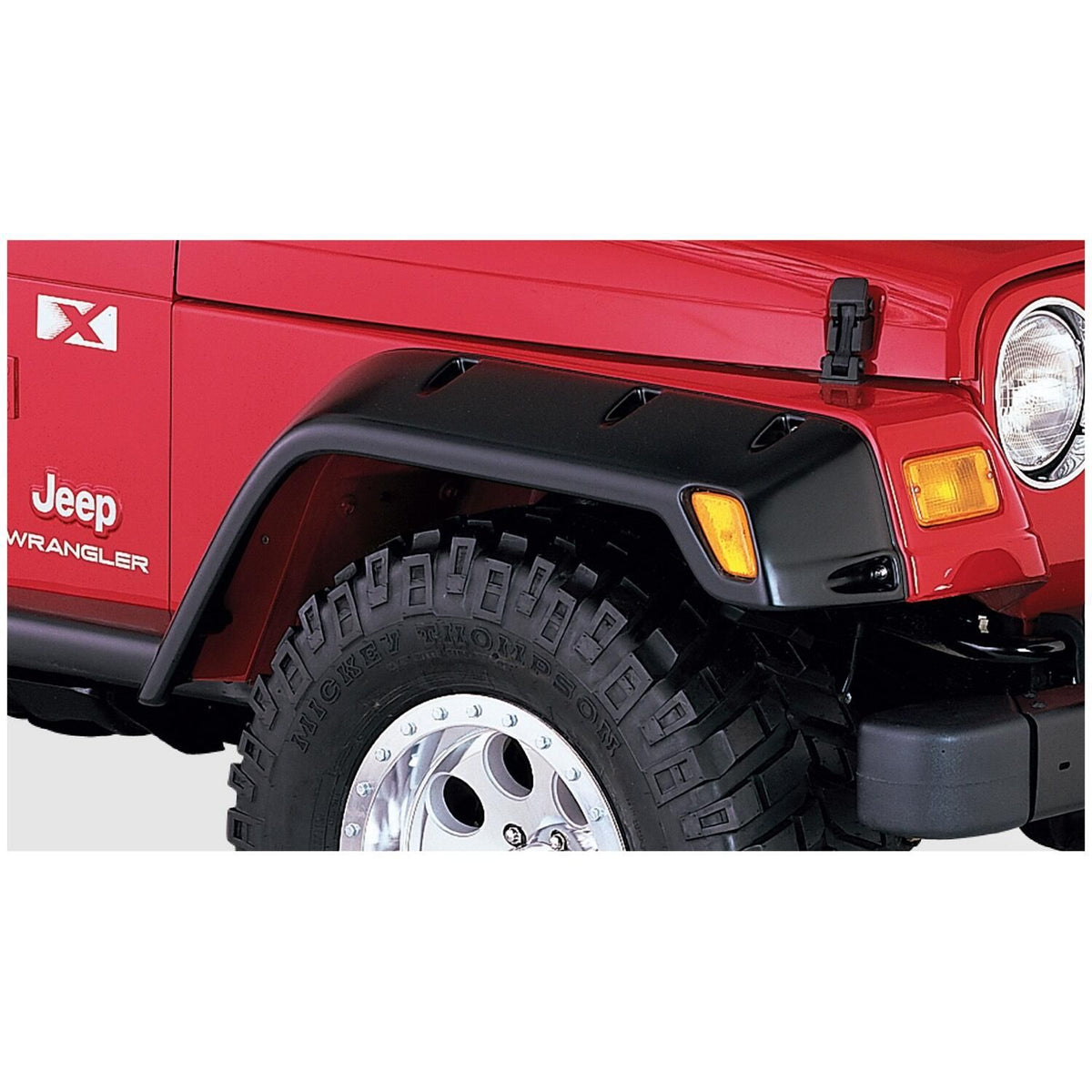 BUSHWACKER | Pocket/Rivet Front Fender Flares | 1997-2006 Jeep Wrangler TJ | 10029-07