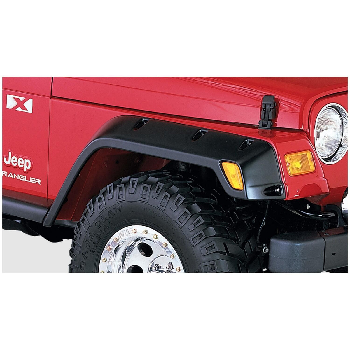 BUSHWACKER | Pocket/Rivet Front Fender Flares | 1997-2006 Jeep Wrangler TJ | 10043-07