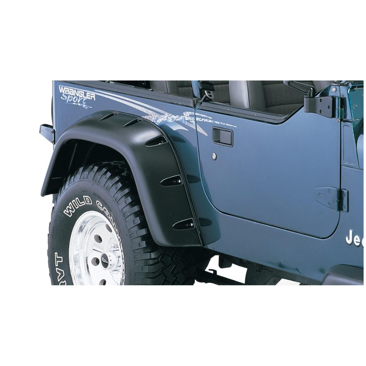BUSHWACKER | Cut-Out Rear Fender Flares | 1987-95 Jeep Wrangler YJ | 10058-07