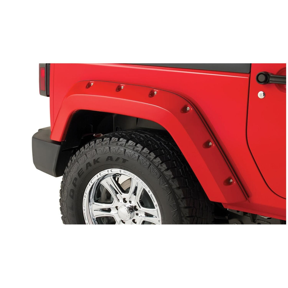 BUSHWACKER | Pocket/Rivet Rear Fender Flares | 2007-18 Jeep Wrangler JK 2-Door | 10078-02
