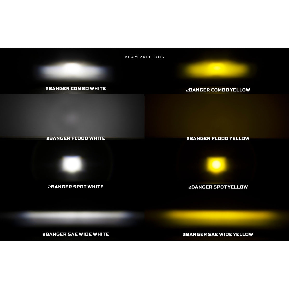 Morimoto 2Banger HXB LED Pods (Combo / Yellow / Set)