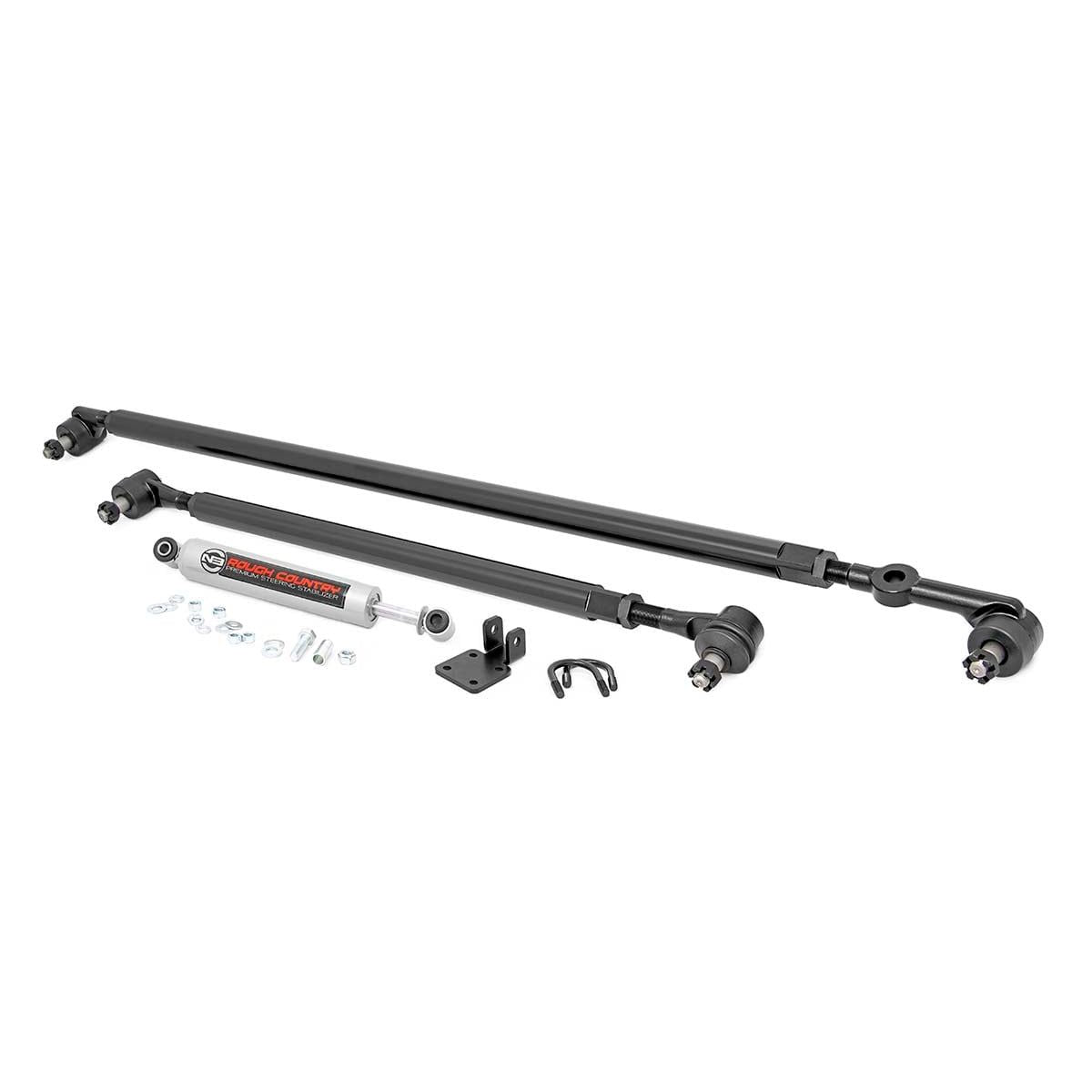 ROUGH COUNTRY | HD Steering Kit  Stabilizer Combo  Jeep Cherokee XJ/Comanche MJ/Wrangler TJ  | 10613