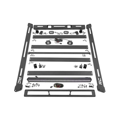 ROUGH COUNTRY Roof Rack | Black Series Lights | Jeep Wrangler JL (18-25)/Wrangler Unlimited (18-25)  | 10622