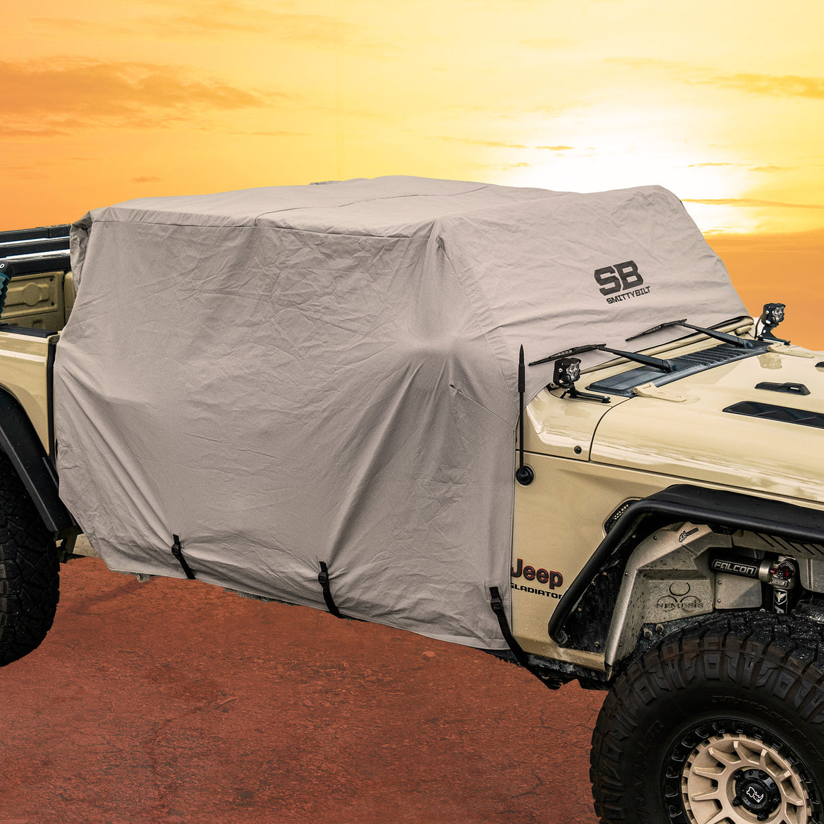 Cab Cover w/ Door Flaps – Gray (20+ JT) view 3