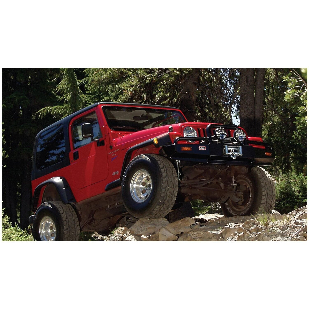 BUSHWACKER | Pocket/Rivet 4-Piece Fender Flare Set | 1997-2006 Jeep Wrangler TJ | 10908-07