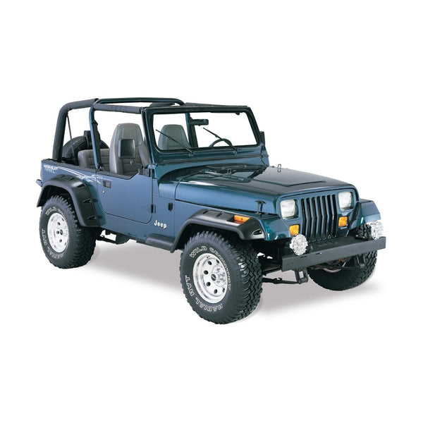 BUSHWACKER | Cut-Out 4-Piece Fender Flare Set | 1987-95 Jeep Wrangler YJ | 10909-07