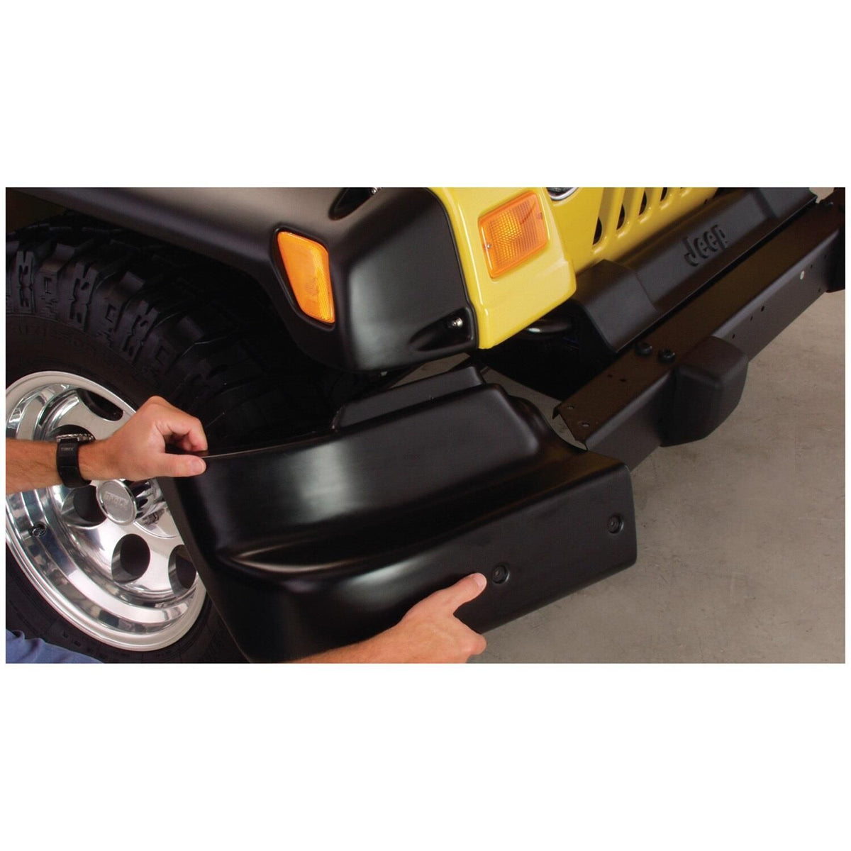 BUSHWACKER | Pocket/Rivet 4-Piece Fender Flare Set | 1997-2006 Jeep Wrangler TJ | 10913-07