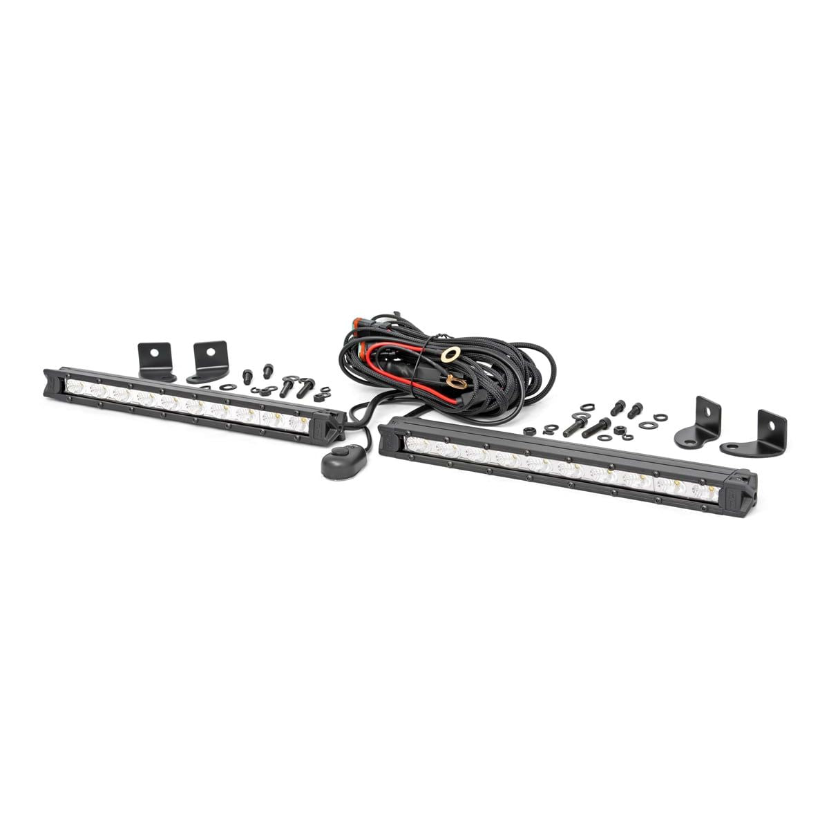 ROUGH COUNTRY 10 Inch Chrome Series LED Light Bar | Slim Line | Pair | 70410A