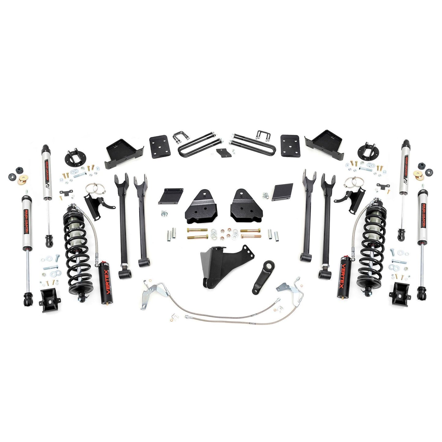 ROUGH COUNTRY 6 Inch Lift Kit  |  4-Link  |  No OVLD  |  C/O V2 | Ford F-250 Super Duty (11-14) | 53258