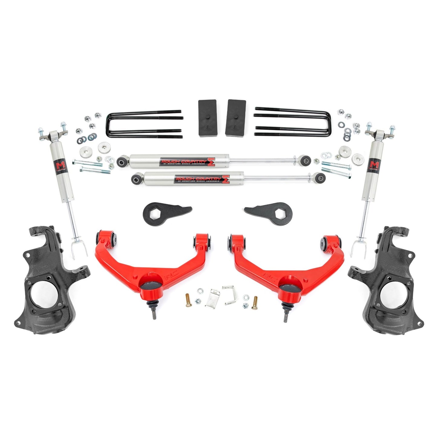 ROUGH COUNTRY 3.5 Inch Knuckle Lift Kit | M1 | Chevy/GMC 2500HD/3500HD (11-19) | 95740RED