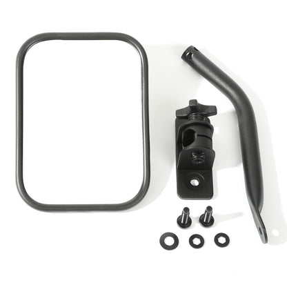RUGGED RIDGE | 11025.18 | 97-18 Wrangler Quick Release Mirror Kit Textured Black, Rectangular