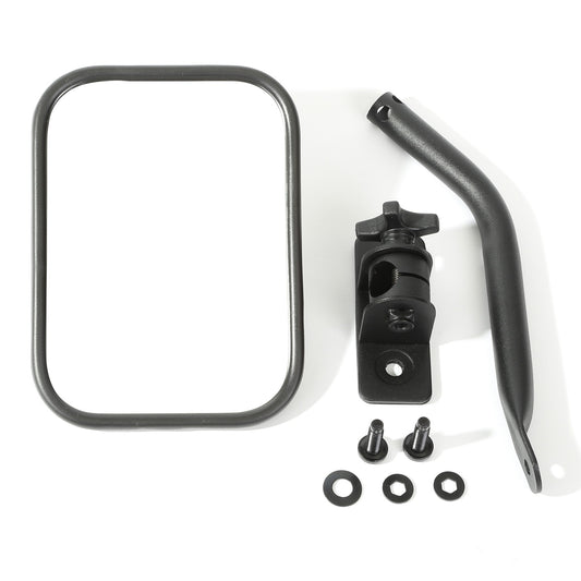 RUGGED RIDGE | 11025.18 | 97-18 Wrangler Quick Release Mirror Kit Textured Black, Rectangular