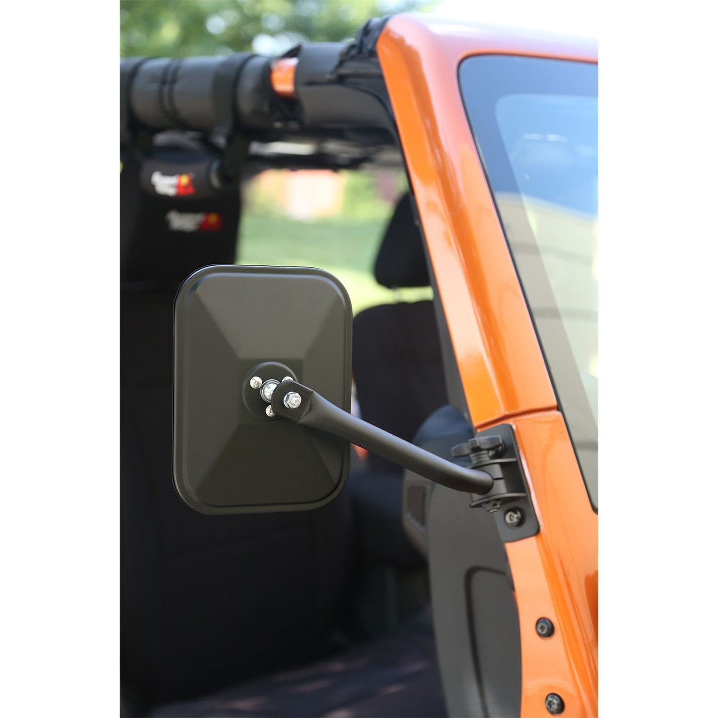 RUGGED RIDGE | 11025.18 | 97-18 Wrangler Quick Release Mirror Kit Textured Black, Rectangular