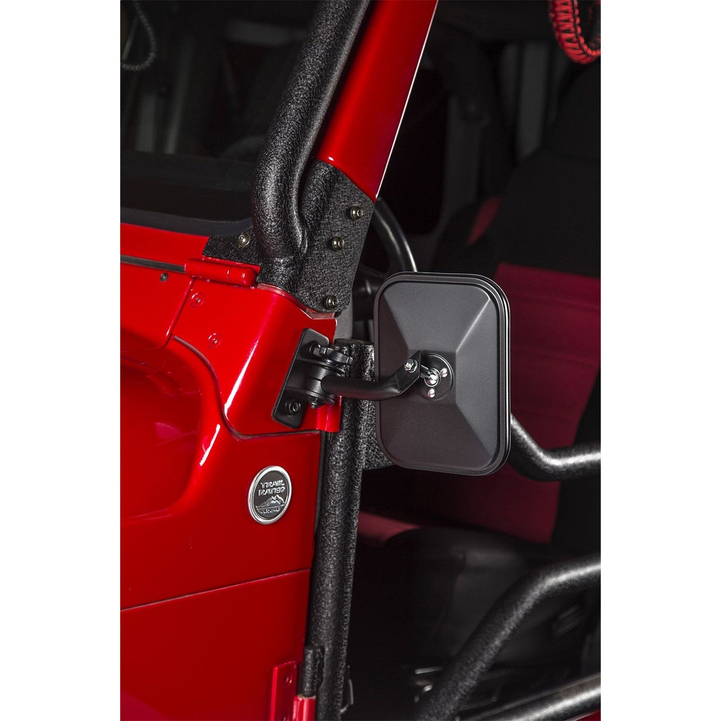 RUGGED RIDGE | 11025.22 | Stubby Trail Mirror, Rect.Pr, Txt Blk; 97-17 Tj/Jk