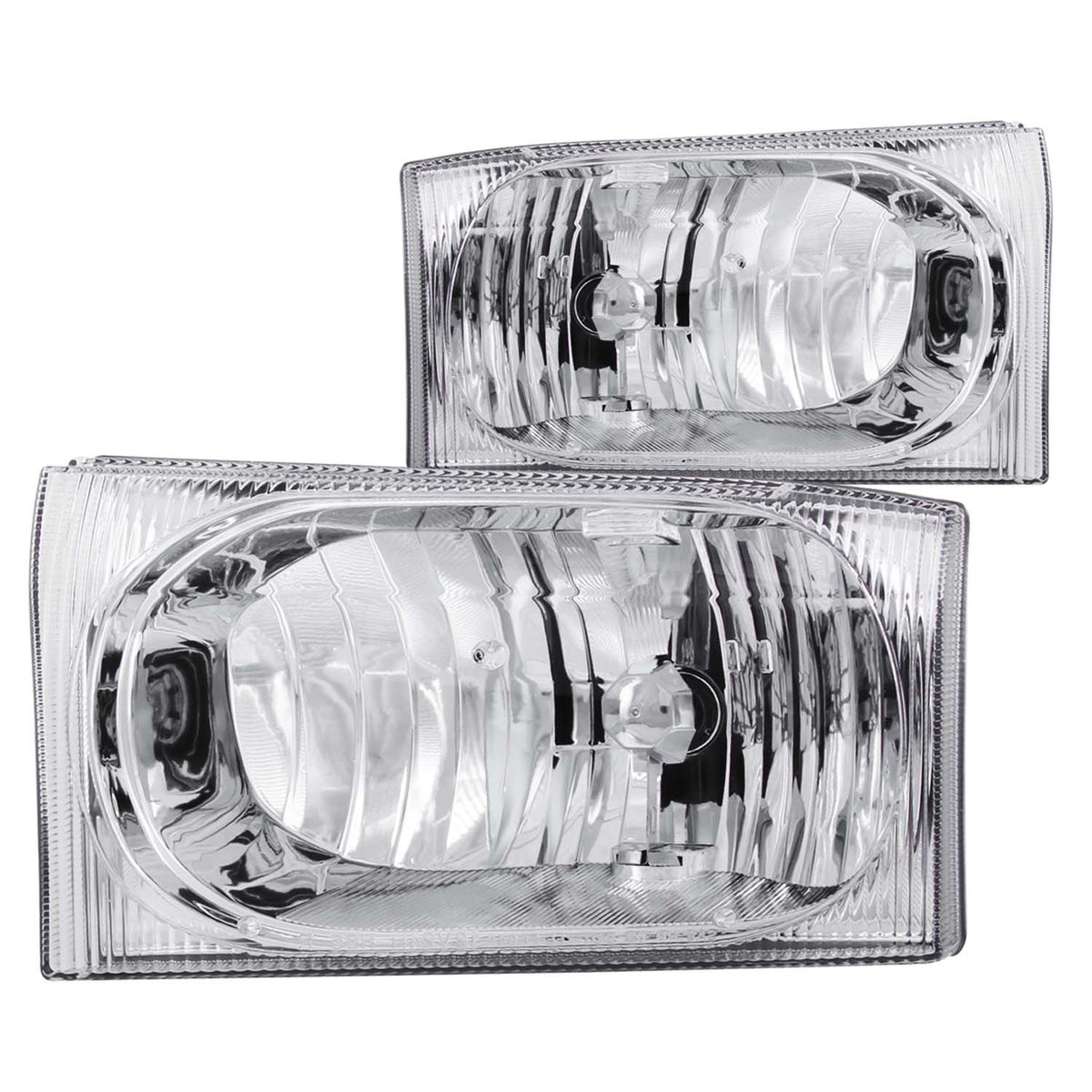 ANZO USA ZUKT_111023 Anzo ZUKT_111023 Crystal Headlight Set Clear Lens Chrome Housing