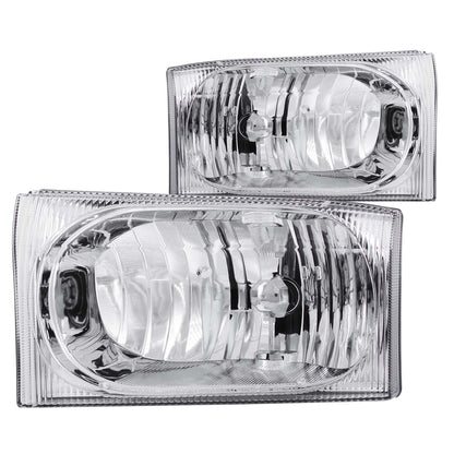 ANZO USA ZUKT_111023 Anzo ZUKT_111023 Crystal Headlight Set Clear Lens Chrome Housing