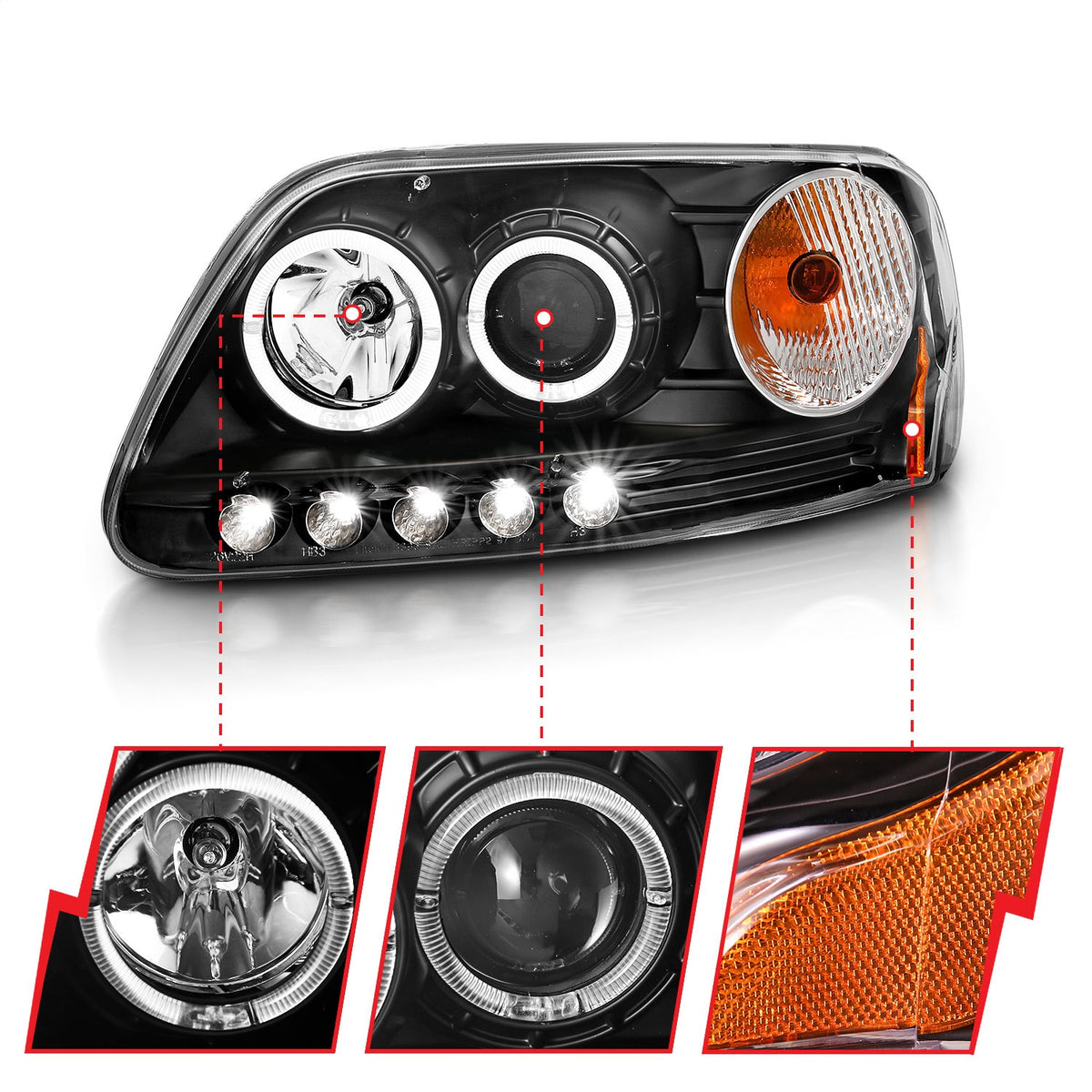 ANZO USA ZUKT_111031 Anzo ZUKT_111031 Projector Headlight Set