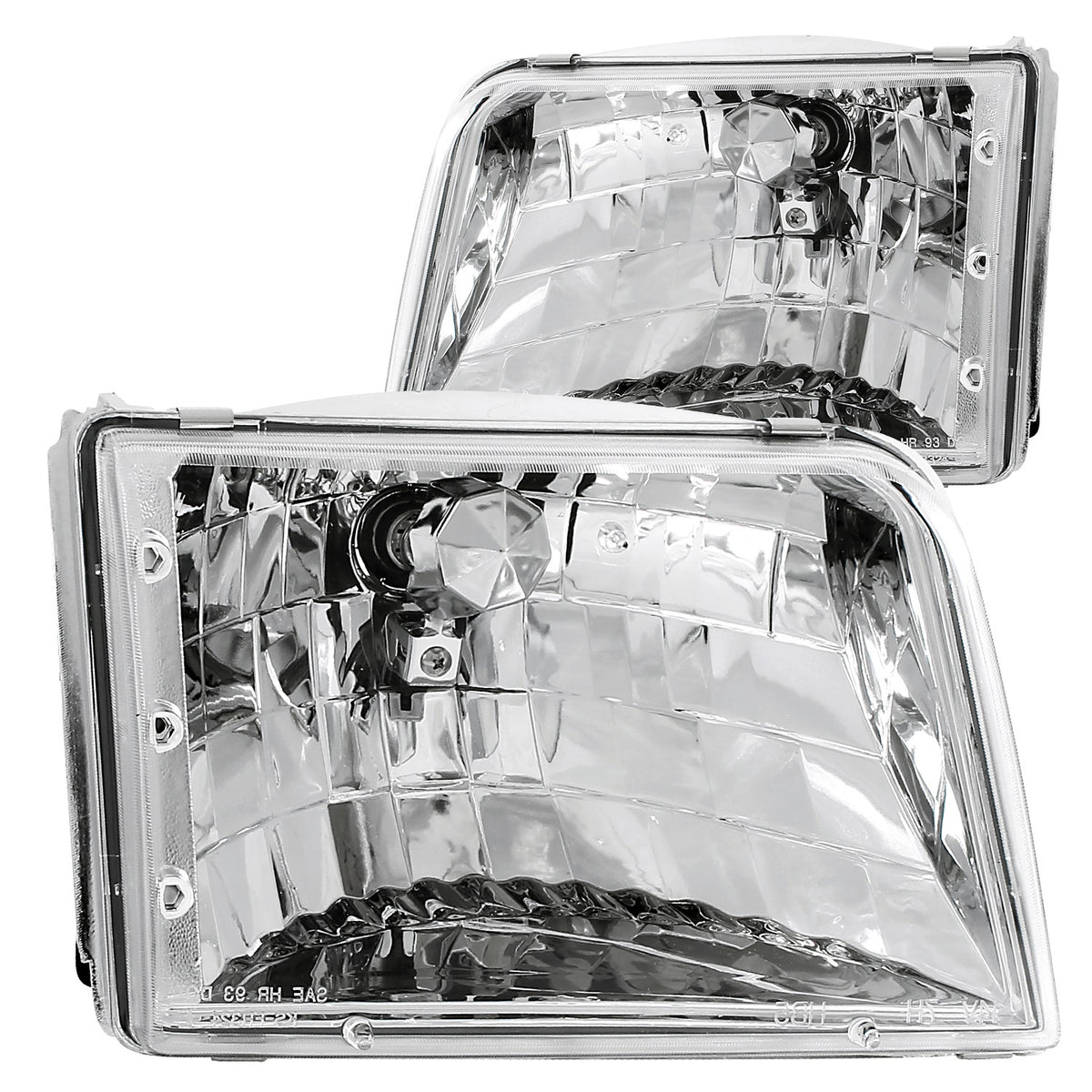 ANZO USA ZUKT_111036 Anzo ZUKT_111036 Crystal Headlight Set Clear Lens Chrome Housing
