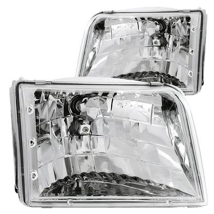 ANZO USA ZUKT_111036 Anzo ZUKT_111036 Crystal Headlight Set Clear Lens Chrome Housing