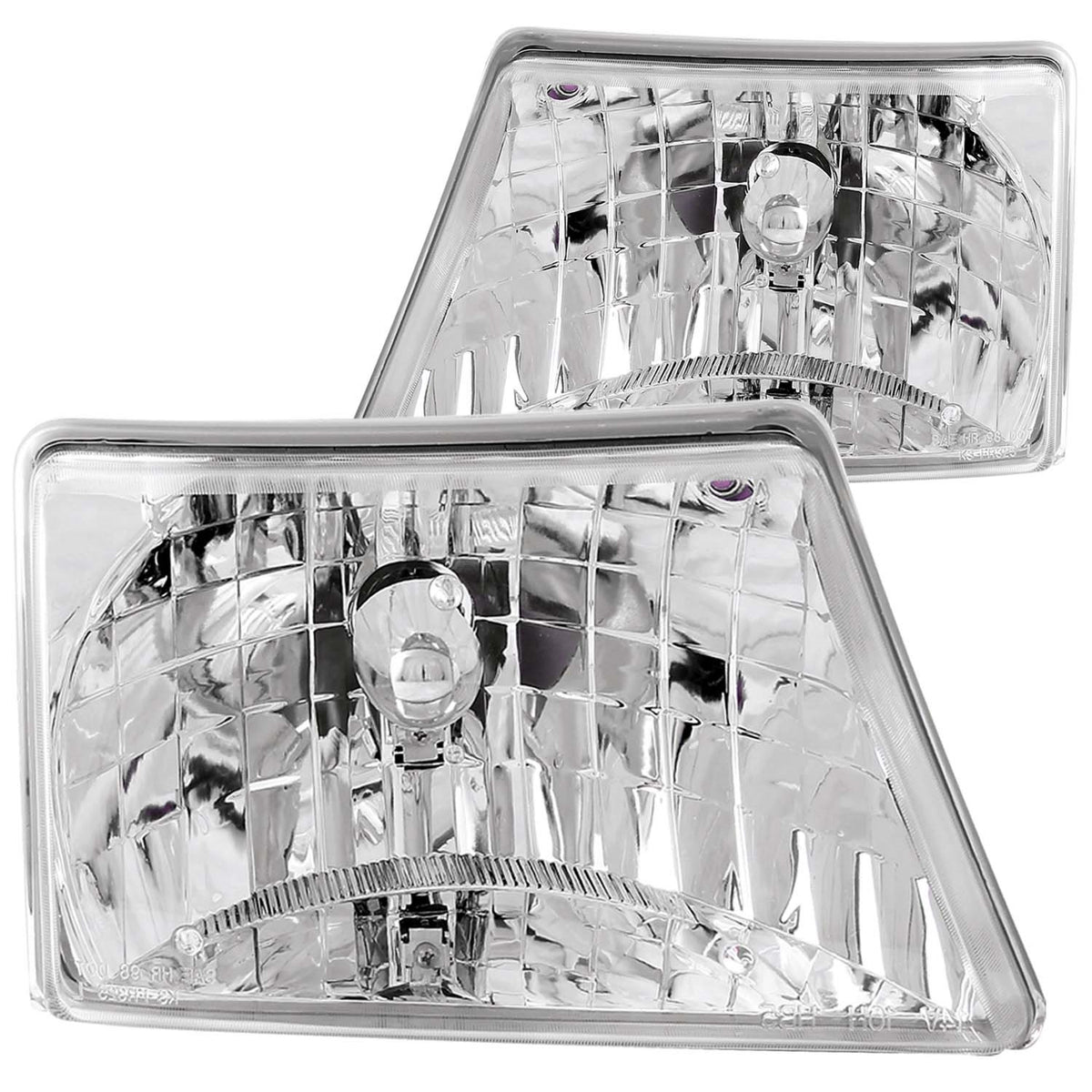ANZO USA ZUKT_111037 Anzo ZUKT_111037 Crystal Headlight Set Clear Lens Chrome Housing