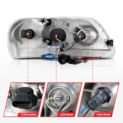 ANZO USA ZUKT_111054 Anzo ZUKT_111054 Projector Headlight Set