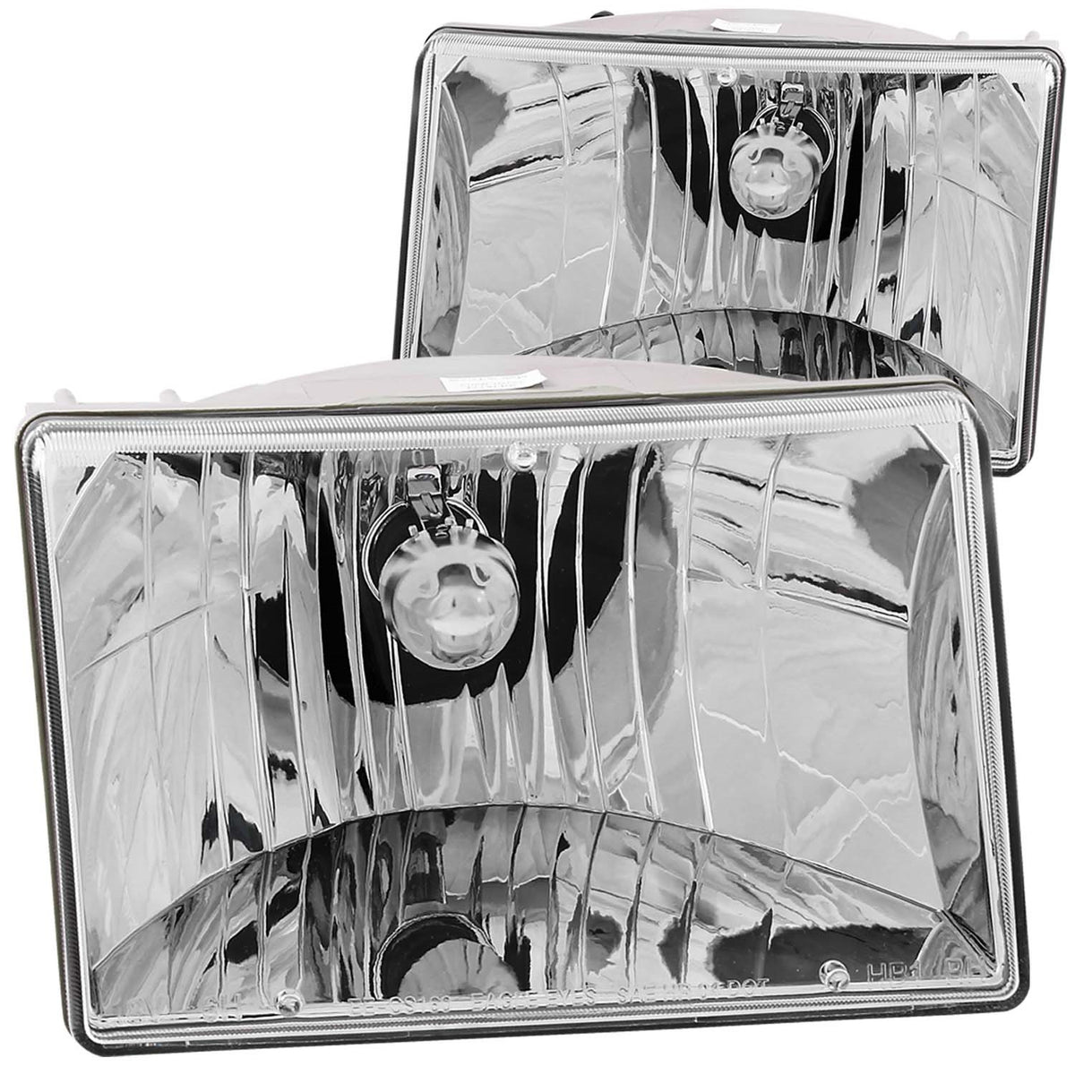 ANZO USA ZUKT_111066 Anzo ZUKT_111066 Crystal Headlight Set Clear Lens Chrome Housing