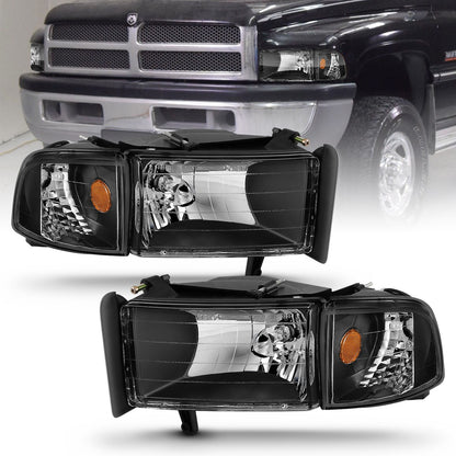 ANZO USA ZUKT_111067 Anzo ZUKT_111067 Crystal Headlight Set Clear for Ram 1500 for 111067