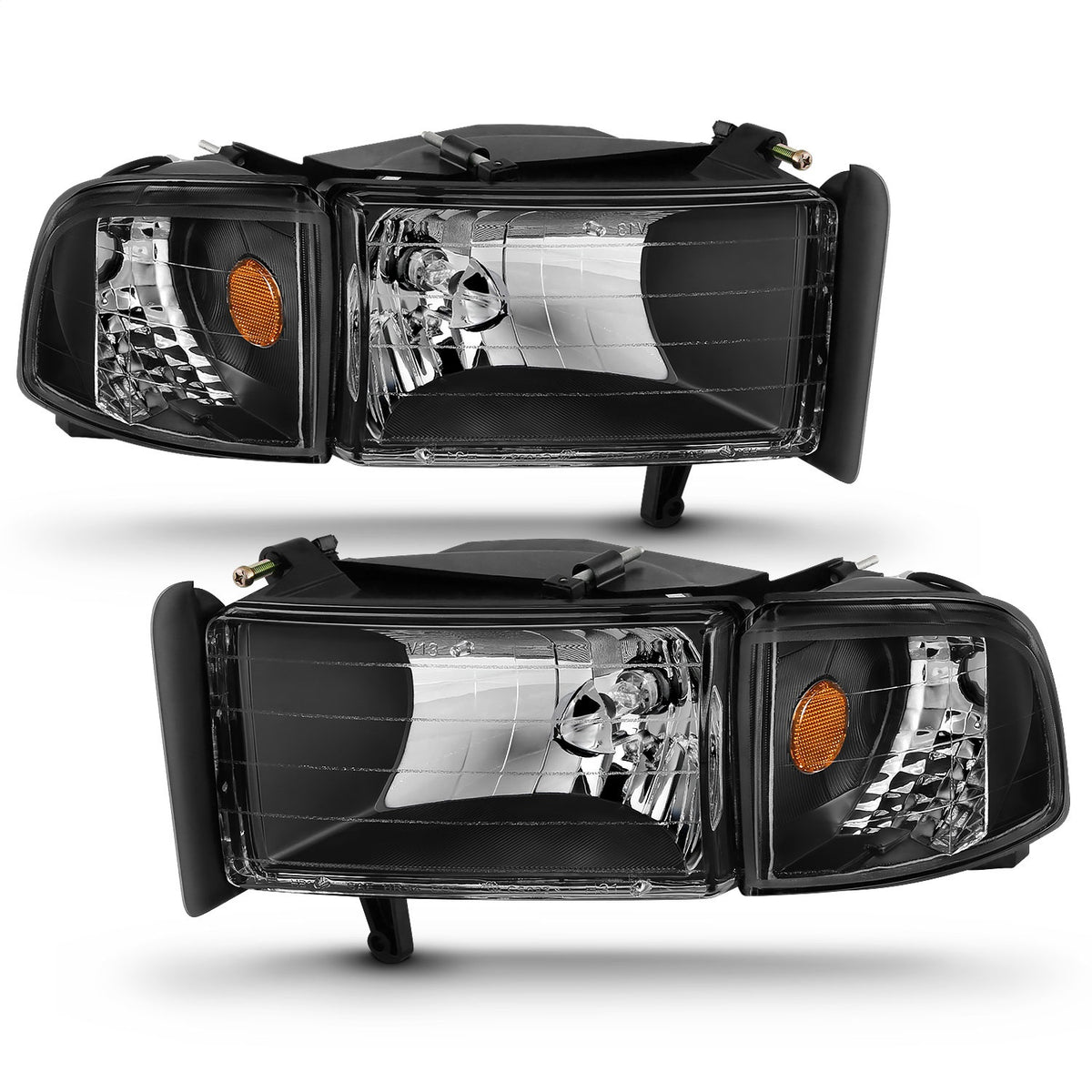 ANZO USA ZUKT_111067 Anzo ZUKT_111067 Crystal Headlight Set Clear for Ram 1500 for 111067