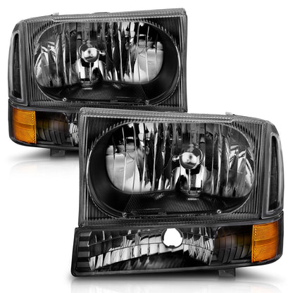 ANZO USA ZUKT_111080 Anzo ZUKT_111080 Crystal Headlight Set Clear Lens Black Housing