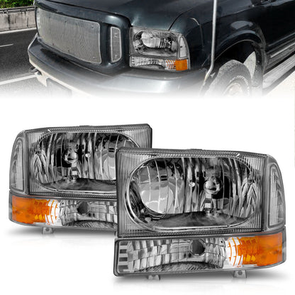 ANZO USA ZUKT_111081 Anzo ZUKT_111081 Crystal Headlight Set Clear Lens Chrome Housing