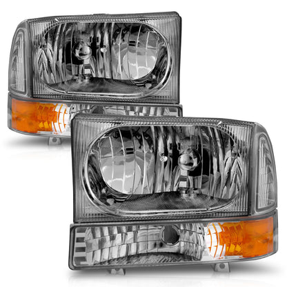 ANZO USA ZUKT_111081 Anzo ZUKT_111081 Crystal Headlight Set Clear Lens Chrome Housing