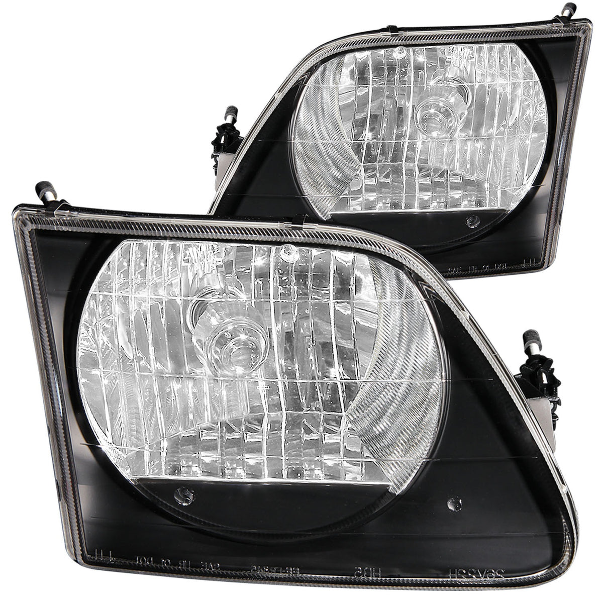 ANZO USA ZUKT_111083 Anzo ZUKT_111083 Crystal Headlight Set Clear Lens Black Housing