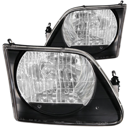 ANZO USA ZUKT_111083 Anzo ZUKT_111083 Crystal Headlight Set Clear Lens Black Housing