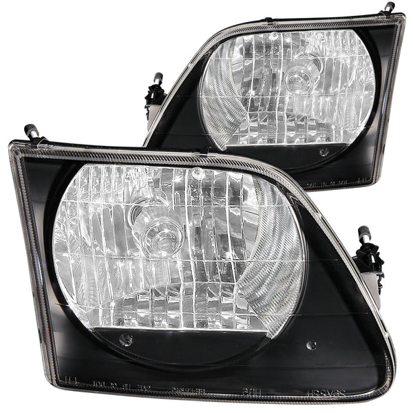 Anzo USA | Crystal Headlight Set Clear Lens Black Housing G2 Pair | Fits F-150 | 111083