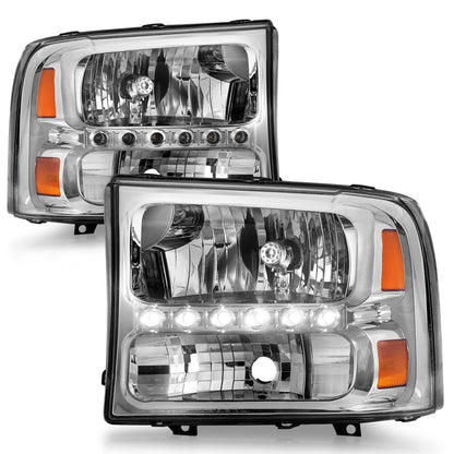 ANZO USA ZUKT_111088 Anzo ZUKT_111088 Crystal Headlight Set Clear Lens Chrome Housing