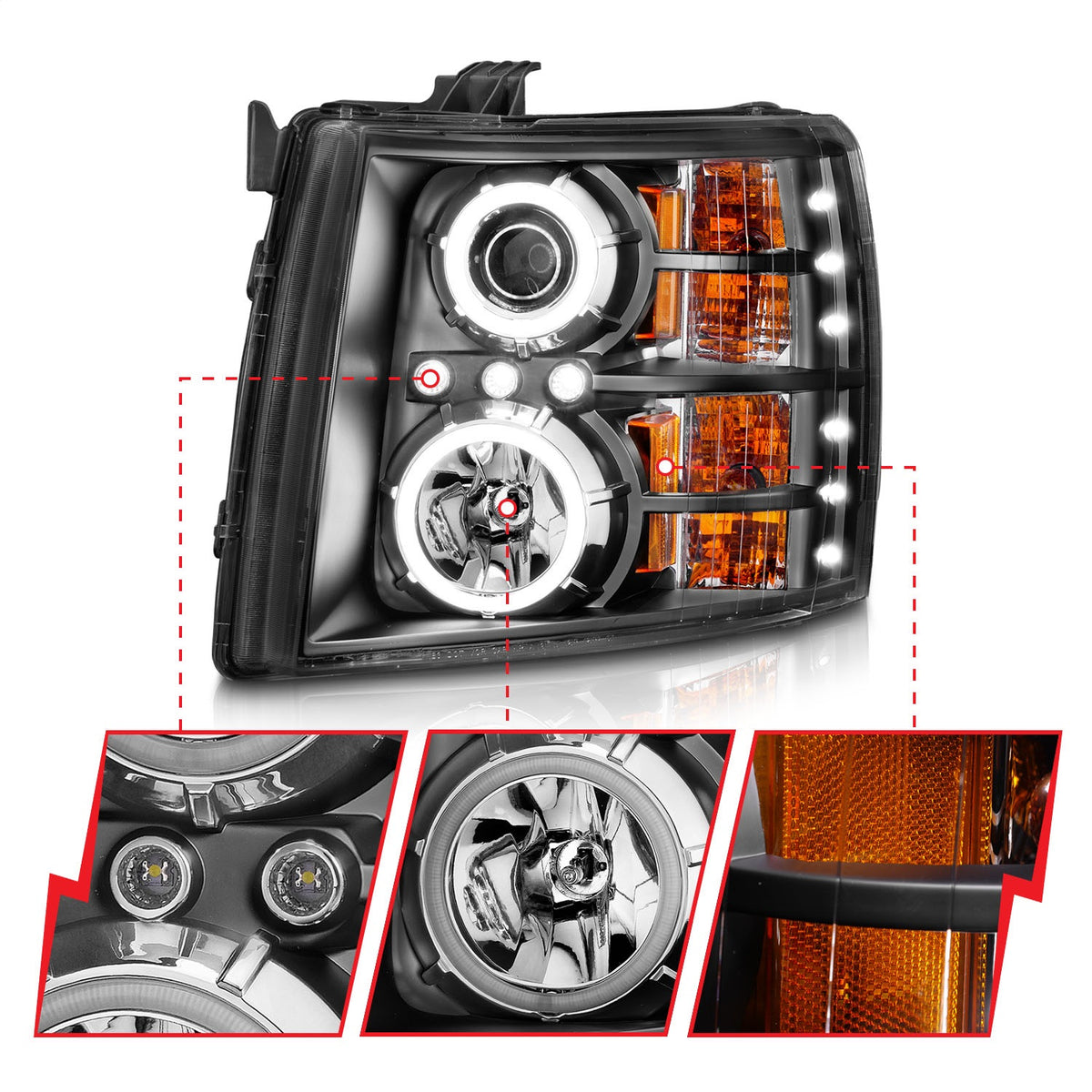 ANZO USA ZUKT_111107 Anzo ZUKT_111107 Projector Headlight Set