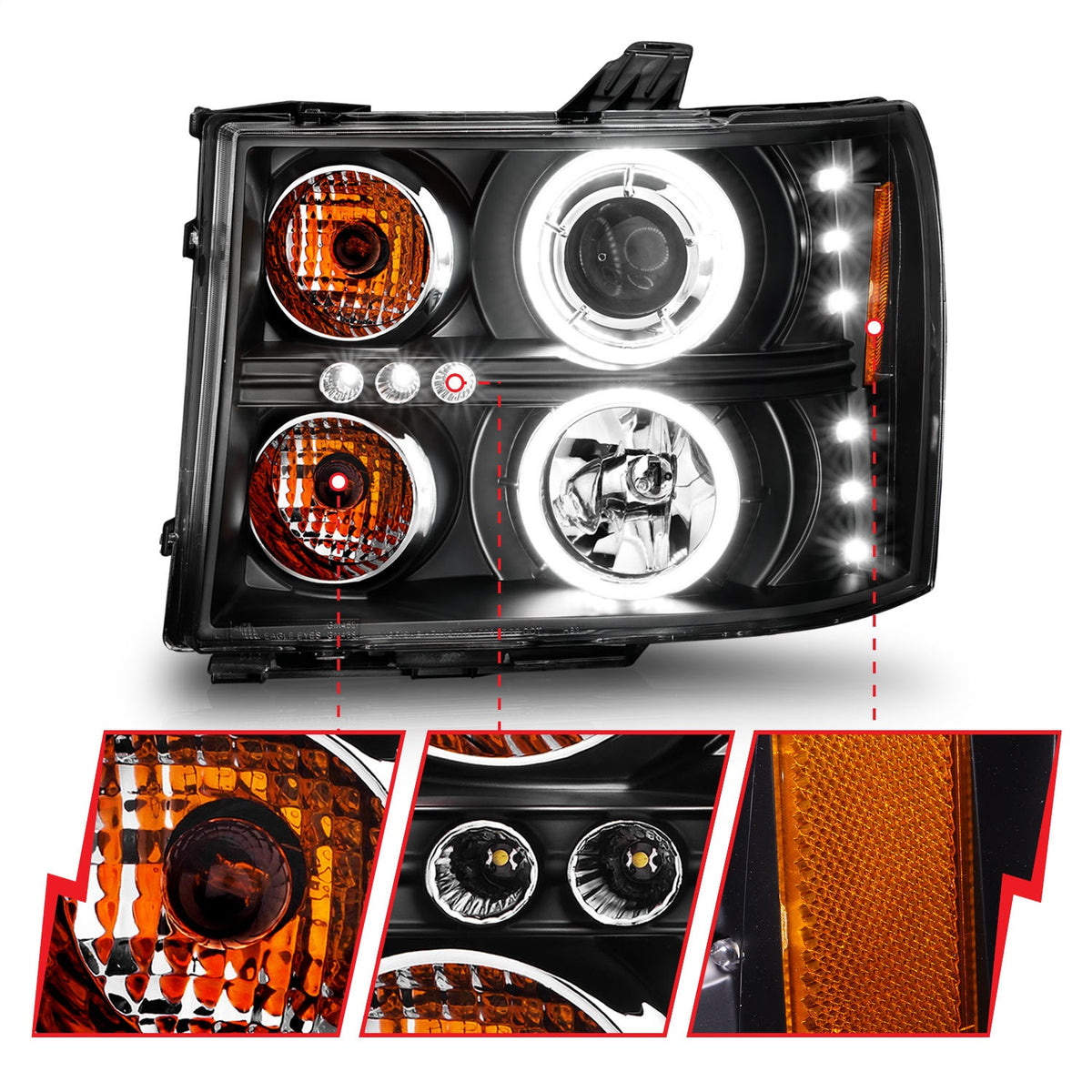 ANZO USA ZUKT_111125 Anzo ZUKT_111125 Projector Headlight Set