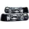 Anzo USA | Crystal Headlight Set Clear Lens Black Housing Pair | Fits Silverado 1500 | 111155
