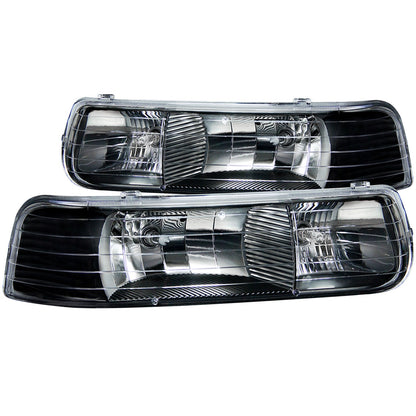 ANZO USA ZUKT_111155 Anzo ZUKT_111155 Crystal Headlight Set Clear Lens Black Housing