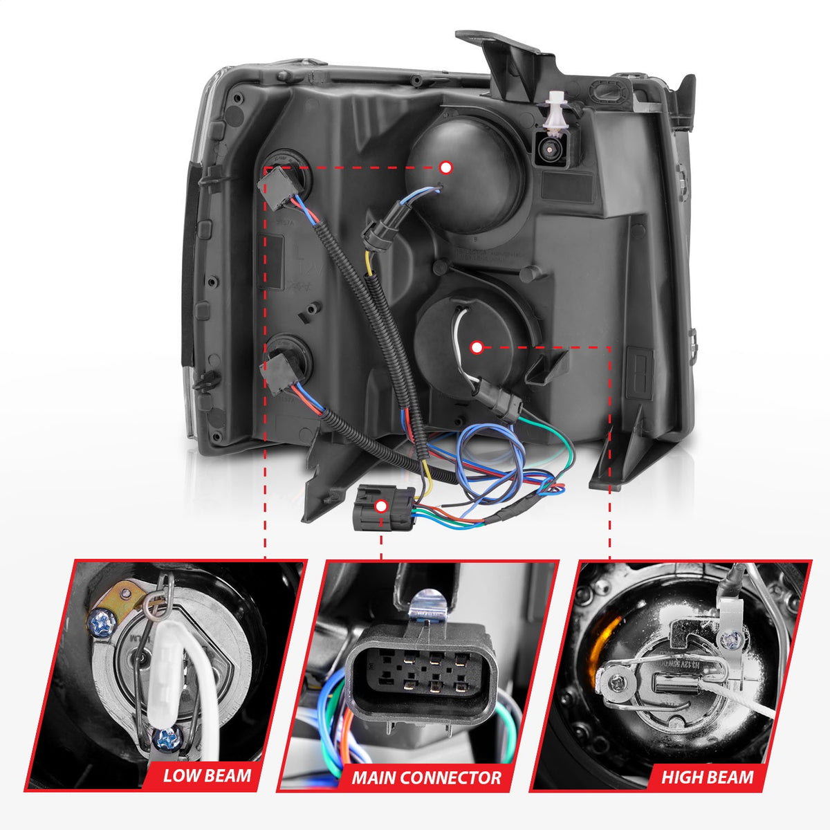 ANZO USA ZUKT_111200 Anzo ZUKT_111200 Projector Headlight Set
