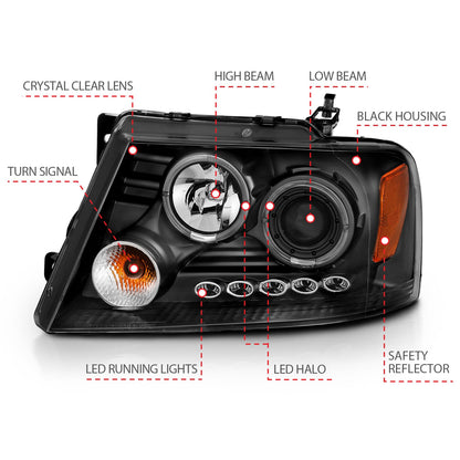 ANZO USA ZUKT_111204 Anzo ZUKT_111204 Projector Headlight Set