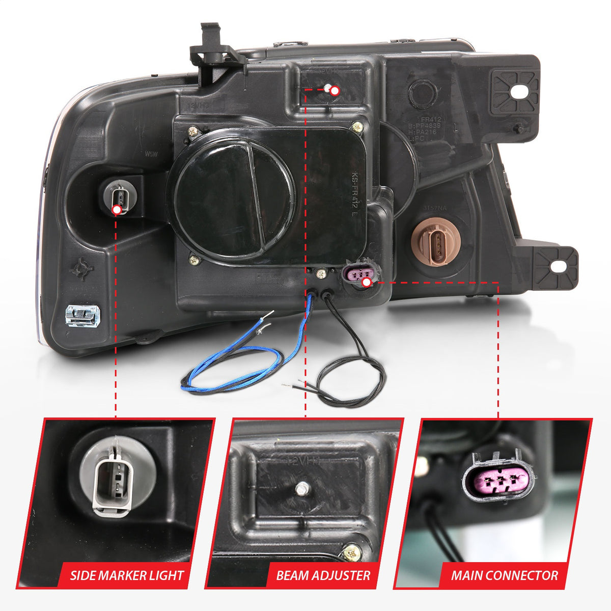 ANZO USA ZUKT_111204 Anzo ZUKT_111204 Projector Headlight Set
