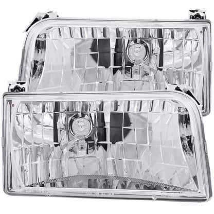 ANZO USA ZUKT_111247 Anzo ZUKT_111247 Crystal Headlight Set Clear Lens Chrome Housing