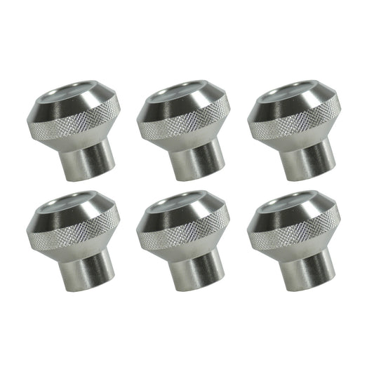 RUGGED RIDGE | 11126.01 | Billet Stainless Dash Knob Set, Clear Coated, 76-86 Cj